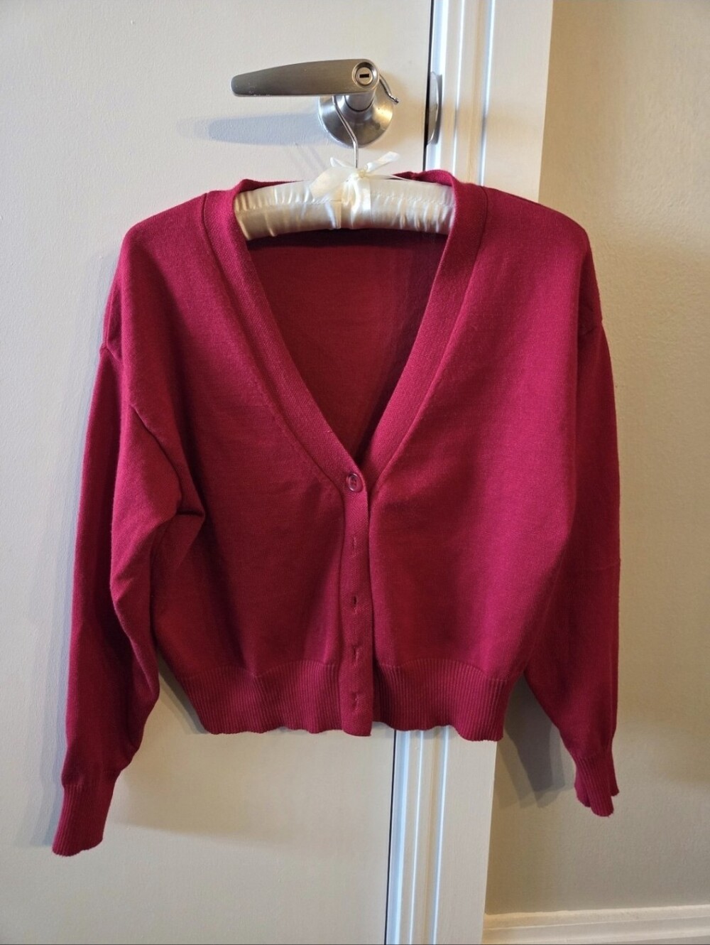 Red Knit Cardigan